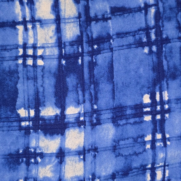 NYDJ Blue/White Watercolor Button 3/4 Sleeve Flowy Blouse Boho Chiffon Size 3x - Picture 15 of 16